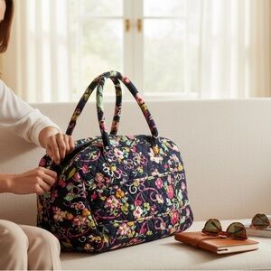 Vera Bradley Quilted Travel Bag | Floral Print | 18” Carry-On Style